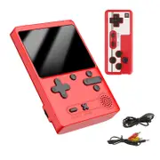 Catzon Retro Handheld Game Console 500 Classic FC Games Support 2 Gamer Players-Red