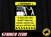WARNING HANDS OFF REMOTE CONTROL CARS RC SCALE STICKER DECAL SUITS AXIAL RC4WD