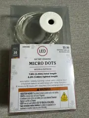 Christmas Micro Dots Indoor Outdoor Multicolor 20 Lights LED 7.9 ft. NEW