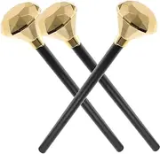 SHERCHPRY 3pcs King Scepter Prince Costume Inflatable Crowns for Adults Wizard Staff Judge Wig Spinners for Babies Halloween Glasses Gavel King Cosplay Props Plastic