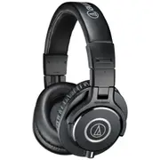 Audio-Technica M Series ATHM40X Over-Ear Professional Monitor Headphones - Black 2 Detachable Cables [ATHM40X]