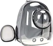 Floofi Pet Space Capsule Backpack, Small Dog Carrier, Pet Travel, Breathable Design and Padded Shoulder for Hiking Outdoor Travel (Grey, Expandable Model 2)