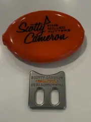 Rare Scotty Cameron Alignment Putter Ball Tool Marker Coin Purse Holder ORANGE