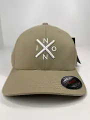 NIXON Exchange Flexfit fitted cap hat khaki small medium 57cm+ acrylic wool