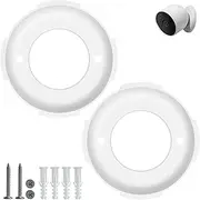 ARSUNOVO 2 Pack Wall Mounting Plate Replacement for Google Nest Cam Battery (Outdoor or Indoor), Replacement Part for Locking Collar/Wall Anchors Compatible with Nest Camera
