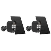 2Pcs 1080P Security Camera Wireless Outdoor with Solar Panel, Color Night Vision, PIR Motion Detection, 2 Way Talk, Live View Surveillance Cam