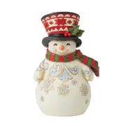 Jim Shore Heartwood Creek - Snowman With Hat Pint Sized