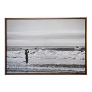 Framed 70x100cm Canvas/Resin Surfers 8 Hanging Wall Art Home Decorative Display
