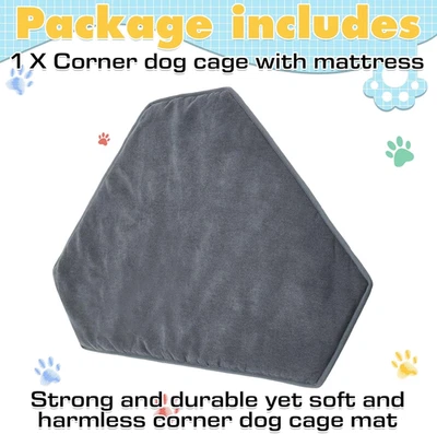 42.5 X 23.8" Dog Kennel Pad Furniture Crate Corner Washable Bed for Large Dogs