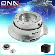 NRG GEN 2.5 RACING STEERING WHEEL QUICK RELEASE HUB KIT/ADAPTER SILVER BODY/RING