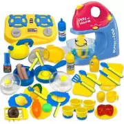 Kids Kitchen Toy Set 44PCS Blender Mixer Cooking Accessories Creative Role Play