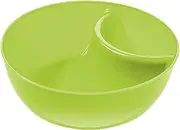 Chip and Dip Bowls - Cereal Serving Dish | Anti-Soggy Divided Bowls | Stackable Plate with Dipping Section, 15x5cm Divided Platters, Bread Dipping Bowl | Serving Platter Set for Home Hotels and Shops