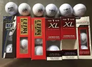 NEW GOLF BALLS. SRIXON Q; ULTRA DPS; TOP FLIGHT XL; PINNACLE GOLD. WOW! NIB. 16