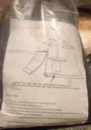 Patio Umbrella Bug Screen W/Zipper Door and Polyester Netting Mosquito Screen