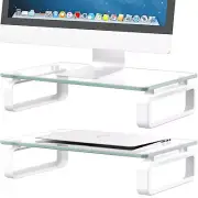 2 Pack Computer Monitor Stand Riser Multi Media Desktop Stand for Flat Screen...