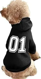 Number One Dog Hoodies Funny Print Pet Dog Shirts Winter Puppy Apparel Dog Warm Sweater for Dog