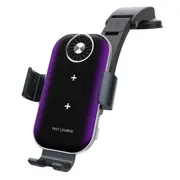 For Samsung Galaxy Z Flip4 / 3 C37 Fan Cooling Dual Coil Car Phone Holder Wireless Charger