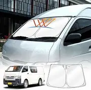 X-Car Windscreen Sun Shade for Toyota HiAce Van 2005-2018 Blocks UV Rays Foldable Custom Wind Screen Sun Visor Protector