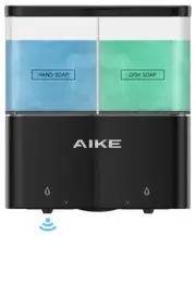 Double Automatic Soap and Shower Dispenser Wall Mount 2 Chambers Dispenser IP...