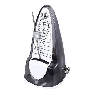 Mechanical Metronome Musical Timer for Piano Guitar,Transparent Black