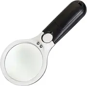 Lab Microscope Slides 45X Handheld Illuminated Magnifier Glass Mini Microscope 3 LED for Tool Microscope Parts(Type A)