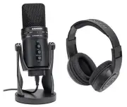 SAMSON G-Track Pro USB Recording Microphone+Built in Audio Interface+Headphones
