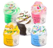 "Cloud Slime Kit 5 Pack with Charms, Stress Relief & DIY Fun for Kids, Party