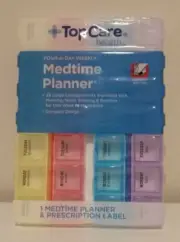 Top Care Heath Four A Day Weekly Medtime Planner