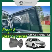 4PCS Magnetic Window Sun Shade Mesh Cover for X5 E70 07-13 UV Protection Shades