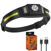 650 Lumen Headlamp LED USB Rechargeable Headlight Torch Work Light Bar Head Band