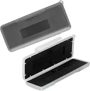 OSOLADY 2Pcs Hard Drive Storage Case Shockproof SSD Protective Box for Dual Compact Design with Buckle Closure Grey Enclosure