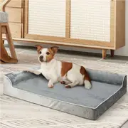Pawz Orthopedic Dog Bed Memory Foam Cushion Cat Calming Mattress Washable M Grey