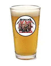 Metallica - Heavy Metal - Rock and Roll - 16oz Pint Beer Glass Pub Barware 25