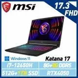 在飛比找遠傳friDay購物精選優惠-【全面升級】MSI 微星 Katana 17 B12VEK-