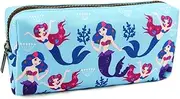 LParkin Cute Mermaid Pencil Case Canvas Pen Bag Pouch Gadget Stationary Case Makeup Cosmetic Bag Kawaii Box