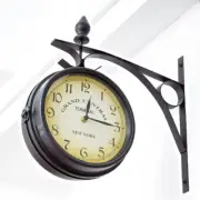 Vintage Double Sided Wall Clock Vintage Industrial Wall Clock for Outdoor Decora