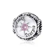 925 Sterling Silver Zodiac Zircon Bead Bracelet / Necklace Set Scorpio Style - Scorpio
