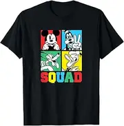 [Disney] Mickey, Goofy, Donald, Pluto Squad Grid T-Shirt