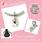 NEW Genuine PANDORA Disney Villains Queen of Hearts Dangle Charm - 793420C01