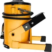 Portable Foot-Operated Grease Pump, Hands Free 2.6 Gallon Bucket Pump with Coupler 2m Hydraulic Hose, Grease Gun Fast Easy Greasing 10,000psi Output 0.85L/Min, Mess & Waste Free