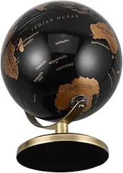 Antique-Style Desk World Globe - European Luxury Style Spinning World Map Decor for Home Office & Study Rooms Decor