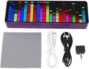 Gearwell Music Spectrum Display, LED Rhythm Visualizer, 1624 Segment Audio Analyzer with Clock and 20 RGB Modes