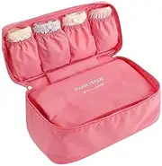 [Go2buy Australia] Go2buy Waterproof Portable Protect Bra Underwear Lingerie Case Travel Organizer Bag (Peach Red)