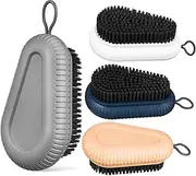 BUTIFULSIC 4pcs Shoe Brush Cleaning Fingernails Cuticle Floor Cleaning Nail Brush Household Cleaning Brushes Carpet Cleaning Polish Hand Brush Scrubber Pedicure Nail Tool Dust Handle Plastic