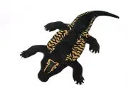 3x5 Wool Green Rug Hand Tufted Crocodile Carpet Kids Bedroom Custom Rugs