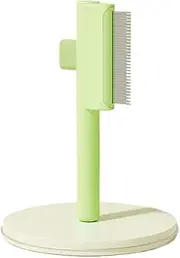 Pet Hair Removal Comb Flea Comb, Comb Dog Comb, 2025 New Grooming Brush Release Self-Cleaning Long with Button, with