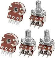 XYWHPGV 5 Pcs B203 20K Ohm Quadruple Linear Adjustable Rotary Knob Potentiometers(166a4 db7a1 13f13 c2805 bc2ef d45b1