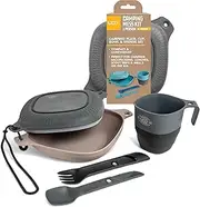 UCO 6-Piece Camping Mess Kit with Bowl, Plate, Camp Cup, and Switch Spork Utensil Set
