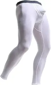 [Ouruikia] Men's Thermal Underwear Pants Modal Long Johns Tagless Lightweight Thermal Bottoms Separate Pouch, New White, Medium