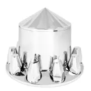 AXIS CHROME ABS REAR AXLE COVER SET W/LOCKING TABS & STANDARD HUB CAP NEW 40213